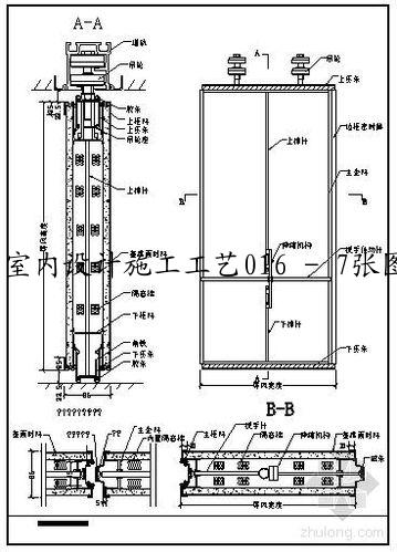 室内设计施工工艺016 - 7张图纸帮你全面了解活动隔断基本构造