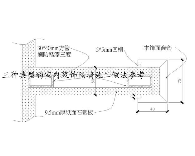 三种典型的室内装饰隔墙施工做法参考