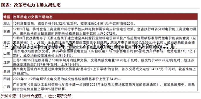 中金2022年光伏展望：行业景气向上 N型时代启航